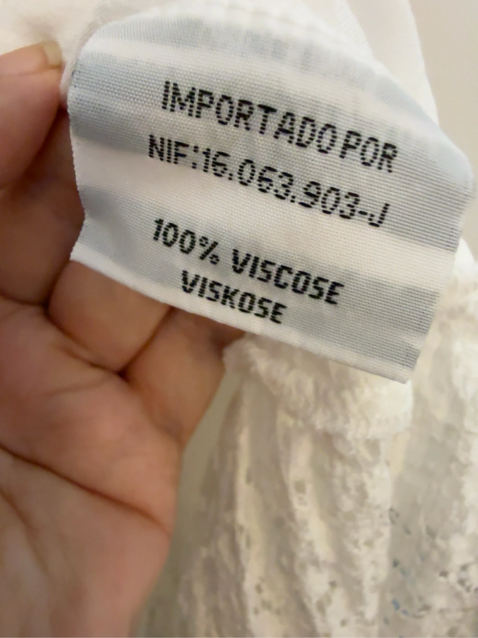 Witte viscose jurk met kant XL – photo 7